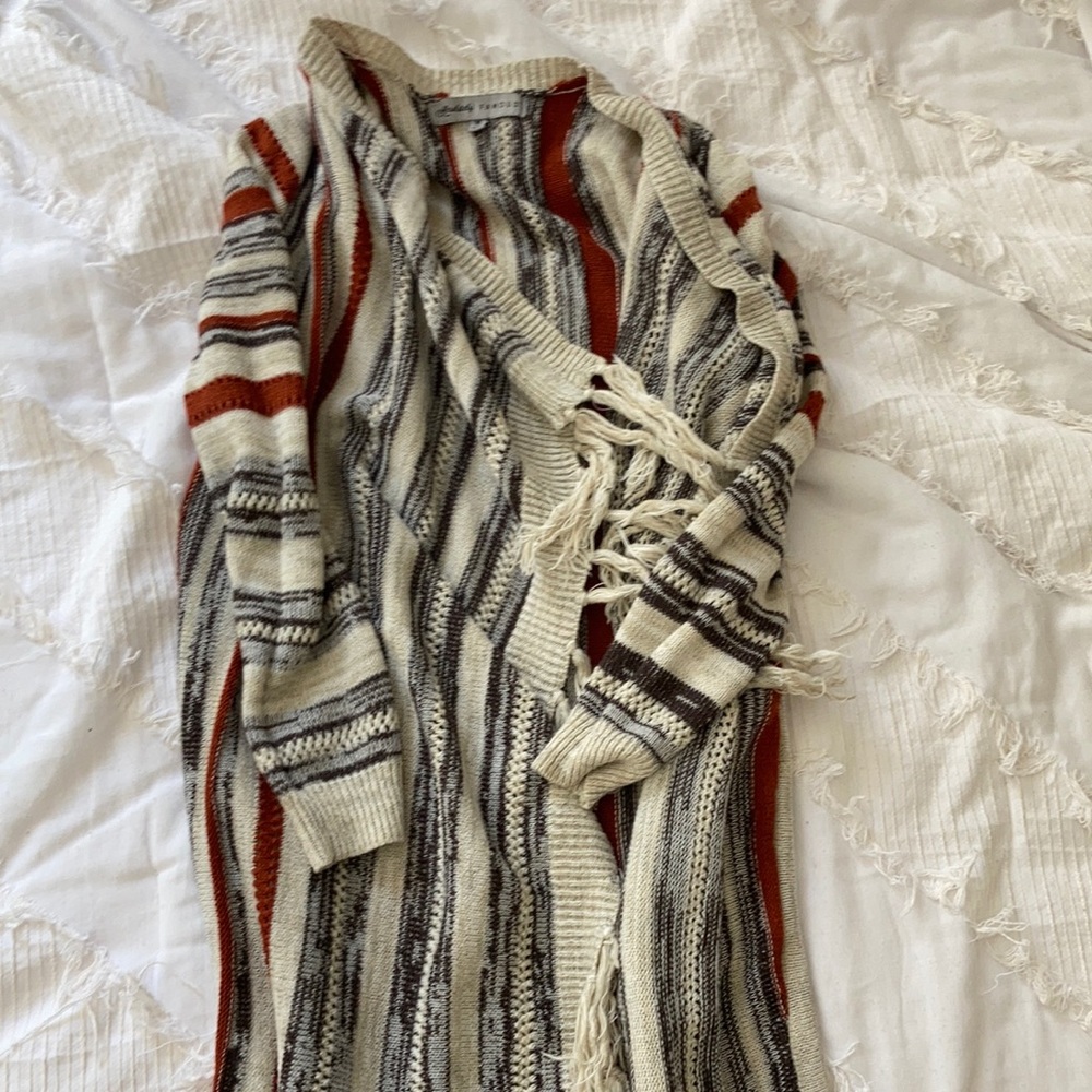 Mid thigh length cardigan